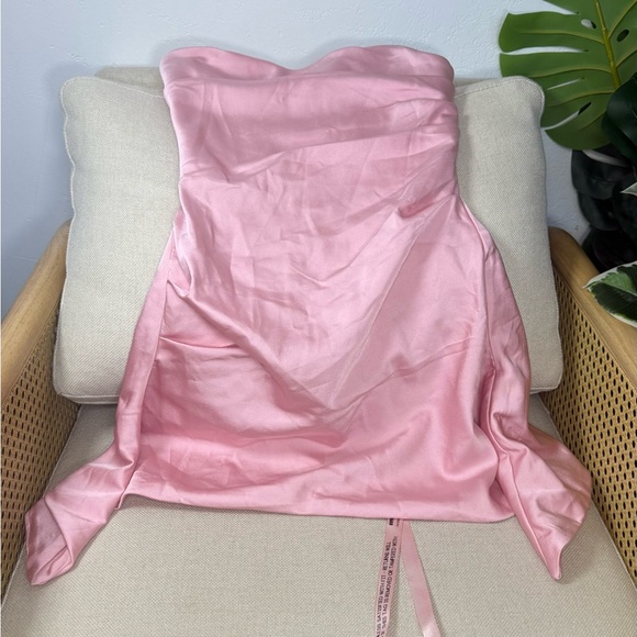 NWT House Of CB Jasmine Rose Pink Draped Strapless Corset Dress Size XS - Picture 5 of 8